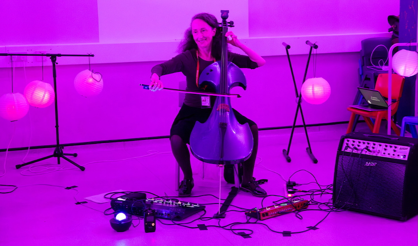 Enter the Dragons Cave cello resisting an ableist world